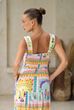 Ambrosia Multicolour Abstract Tiered Maxi Dress