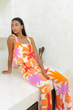 Calinda Orange Abstract Jumpsuit