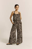 Zuri Black Zebra Abstract Jumpsuit