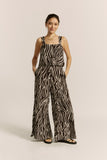 Zuri Black Zebra Abstract Jumpsuit