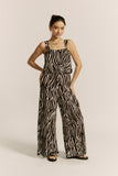 Zuri Black Zebra Abstract Jumpsuit