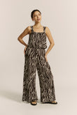 Zuri Black Zebra Abstract Jumpsuit