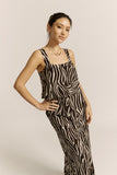 Zuri Black Zebra Abstract Jumpsuit