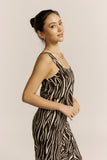 Zuri Black Zebra Abstract Jumpsuit