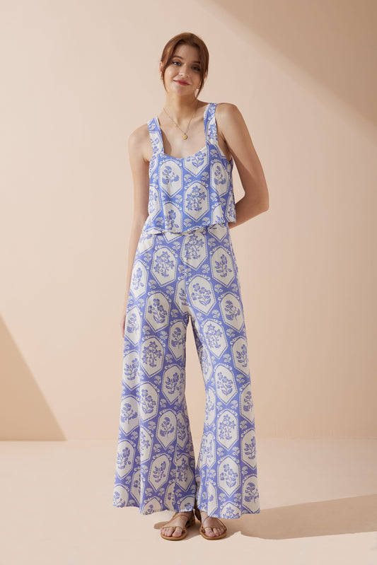 Delilah Blue Floral Jumpsuit