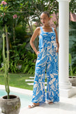 Vale Blue Tropical Jumpsuit