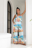 Seaside Blue Abstract Jumpsuit