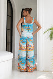 Seaside Blue Abstract Jumpsuit