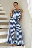 Ellis Blue Stripe Jumpsuit