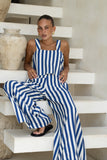 Ellis Blue Stripe Jumpsuit