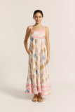 Tilly Multicolour Abstract Ric Rac Maxi Dress