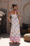 Tilly Multicolour Abstract Ric Rac Maxi Dress