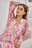 Anthea Pink Floral Long Sleeve Mini Dress