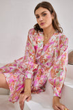 Anthea Pink Floral Long Sleeve Mini Dress