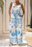 Shell Blue Abstract Jumpsuit