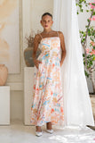 Aloha Multicolour Abstract Flared Maxi Dress