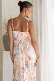 Aloha Multicolour Abstract Flared Maxi Dress