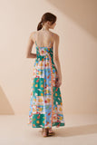 Praia Multicolour Tropical Flared Maxi Dress