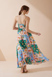 Praia Multicolour Tropical Flared Maxi Dress