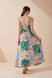 Praia Multicolour Tropical Flared Maxi Dress