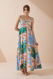 Praia Multicolour Tropical Flared Maxi Dress