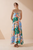 Praia Multicolour Tropical Flared Maxi Dress