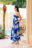 Lune Blue Abstract Maxi Dress