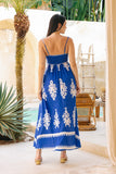 Lune Blue Abstract Maxi Dress