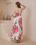 Gracie Pink Floral Maxi Dress