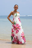 Gracie Pink Floral Maxi Dress