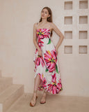 Gracie Pink Floral Maxi Dress