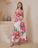 Gracie Pink Floral Maxi Dress