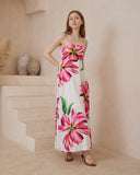 Gracie Pink Floral Maxi Dress