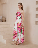 Gracie Pink Floral Maxi Dress