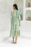 Eden Green Boho Midi Dress