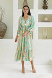 Eden Green Boho Midi Dress