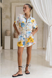 Florida Blue Tropical Playsuit