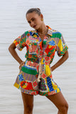 Allegra Multicolour Patchwork Playsuit