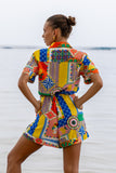 Allegra Multicolour Patchwork Playsuit