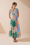 Praia Multicolour Tropical V-Neck Maxi Dress