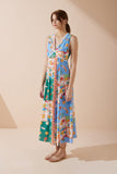 Praia Multicolour Tropical V-Neck Maxi Dress