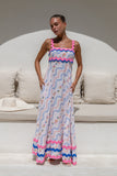 Florette Multicolour Floral Ric Rac Maxi Dress