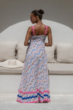 Florette Multicolour Floral Ric Rac Maxi Dress