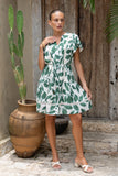 Ivy Green Tropical Mini Dress