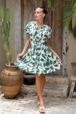 Ivy Green Tropical Mini Dress