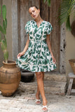 Ivy Green Tropical Mini Dress