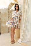 Melina Multicolour Floral Button Down Mini Dress