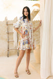 Melina Multicolour Floral Button Down Mini Dress