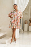 Jungle Multicolour Tropical Button Down Mini Dress