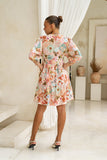 Jungle Multicolour Tropical Button Down Mini Dress